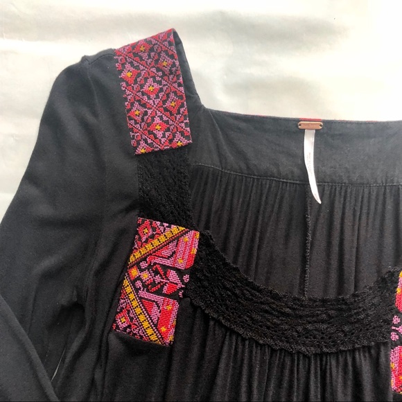 Free People black boho top - Picture 3 of 8
